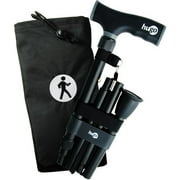Hugo Elite Adjustable Folding Cane with Interchangeable Handle, Black