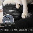 thumbnail image 2 of Original Patent Pending Reversible Large Sofa Protector, Many Colors, Seat Width to 70 Inch, Furniture Slipcover 2 Inch Strap, Couch Slip Cover Throw for Pet Dogs, Cats, Kids, Black Gray, 2 of 8