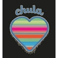 thumbnail image 2 of Chula Mexican Woven Heart Sarape Adult Black Long Sleeve Hoodie-Medium, 2 of 6