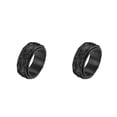 thumbnail image 1 of Anillo de banda Jumpingount Acero inoxidable Plata Talla 8, 1 of 6