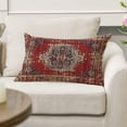 thumbnail image 6 of Boho Red Throw Pillow Cover, 12 x 20 Inch Bohemia Ethnic Style Carpet Pattern Cushion Case for Sofa Couch, 6 of 6