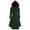 Green, variant on UJNDER Women's Plus Size Asymmetric Hooded Long Drap Buttons Coat Jackets for Women Wine XL