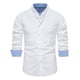 thumbnail image 1 of Camisa de manga larga con solapa estrecha y estampado floral para hombre, poliéster estampado, informal para todas las estaciones, tallas S-XXL, 1 of 2