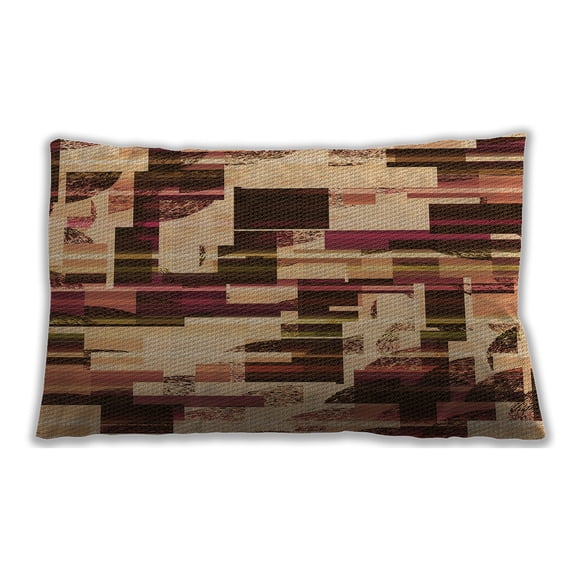 Ahgly Company Outdoor Rectangular Contemporary Lumbar Throw Pillow, 13 inch by 19 inch