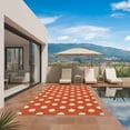 thumbnail image 3 of Fall Wave Point Outdoor Rug for Patio/Deck/Porch, Non-Slip Large Area Rug 6 x 9 Ft, Modern Minimalist Geometric Orange Indoor Outdoor Rugs Washable Area Rugs, Reversible Camping Rug Carpet Runner, 3 of 8