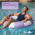 thumbnail image 4 of Sun's Out 36-Inch Purple Cabana Print Inflatable Pool Tubes 2-Pack for Ages 14+, 4 of 5