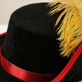 thumbnail image 4 of Hsqqdc Adults Felt Pirate Hat with Feather Renaissance Musketeer Buccaneer Colonial Headwear, 4 of 7