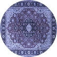 thumbnail image 1 of Ahgly Company Indoor Round Medallion Blue Traditional Area Rugs, 8' Round, 1 of 4