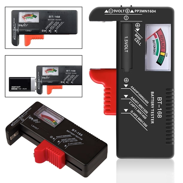 【+bolsa PE BT-168】BT-168 BT-168D Probador batería digital Comprobador voltaje 9V 1.5V Botón Batería recargable AAA AA CD Prueba batería universal (BT 168