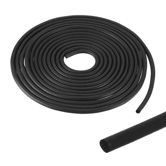 Uxcell 15Ft Black Foam Backer Rod, 3.5mm(9/64") Diameter EPDM Rubber Weather Seal Strip Concrete Expansion Joint Filler for Sealing Gaps Joints Crack Filling DIY Gasket