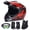 Red, variant on Nuao Motorcycle Helmet, Vintage Motocross Helmet with Goggles, Gloves, Mask, Sun Visor Snowmobile, ATV off Road Helmet DOT Approved, Black, M
