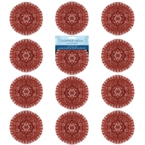 LOLA Copper Mesh Scourers, Heavy-Duty Cleaning Pads, 100% Recyclable, Rust-Proof -12 CT