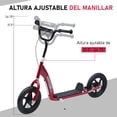 thumbnail image 6 of HOMCOM Kick Scooter for Kids 5-12 Years Old, Big Wheel Kids Scooter with Adjustable Height Handlebar, Non-slip Footplate, Rear Brake, Red, 6 of 9