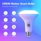 thumbnail image 2 of Bombilla inteligente ORein Matter BR30 650 LM 60 W RGBTW, paquete de 4, 2 of 8