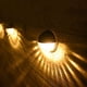 thumbnail image 4 of Juego de 2 luces solares LED para pared exterior, IP65, impermeables, decorativas, luz blanca cálida, luces para valla de pared, patio, jardín, puerta de entrada, 4 of 5