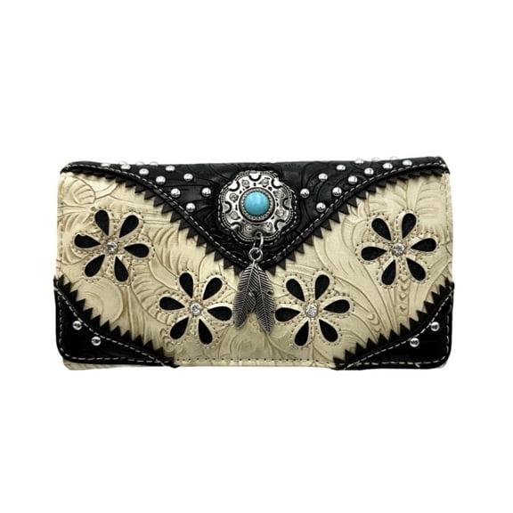 Vintage Cross Western Crossbody Wallet