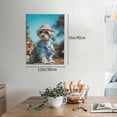 thumbnail image 2 of KLL Stylish Dog in Denim Outfit Print Farmhouse Canvas Wall Art,Wall Decorations For Living Room Office Canvas Wall Decor for Home Decorations, 12'×16’’, 2 of 8