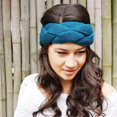 thumbnail image 5 of 10 diademas de punto trenzadas de colores variados para mujer, bandas para el cabello de hilo retorcido, envolturas para la cabeza de ganchillo, accesorios para el cabello, multicolor, 5 of 5