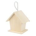thumbnail image 3 of Wooden Bird House | Hanging Birdhouse Box | Rustic Wood Bird Nest | Decorative Outdoor Garden Ornament | Metal Eyelet for Hanging | 10x9cm | 1 Pc | Cozy Feathered Home, 3 of 6