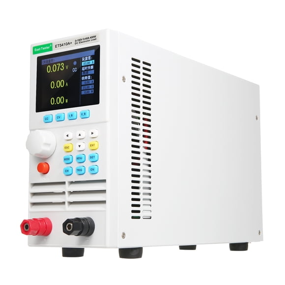 East Tester Et5410a + Charge Électronique Programmable Monocanal 150V 40A 400W Charge Électronique Programmable Monocanal Testeur CR CP + Mode CR + Batterie d'Écran LCD TFT de 2,8 Pouces et Prise US