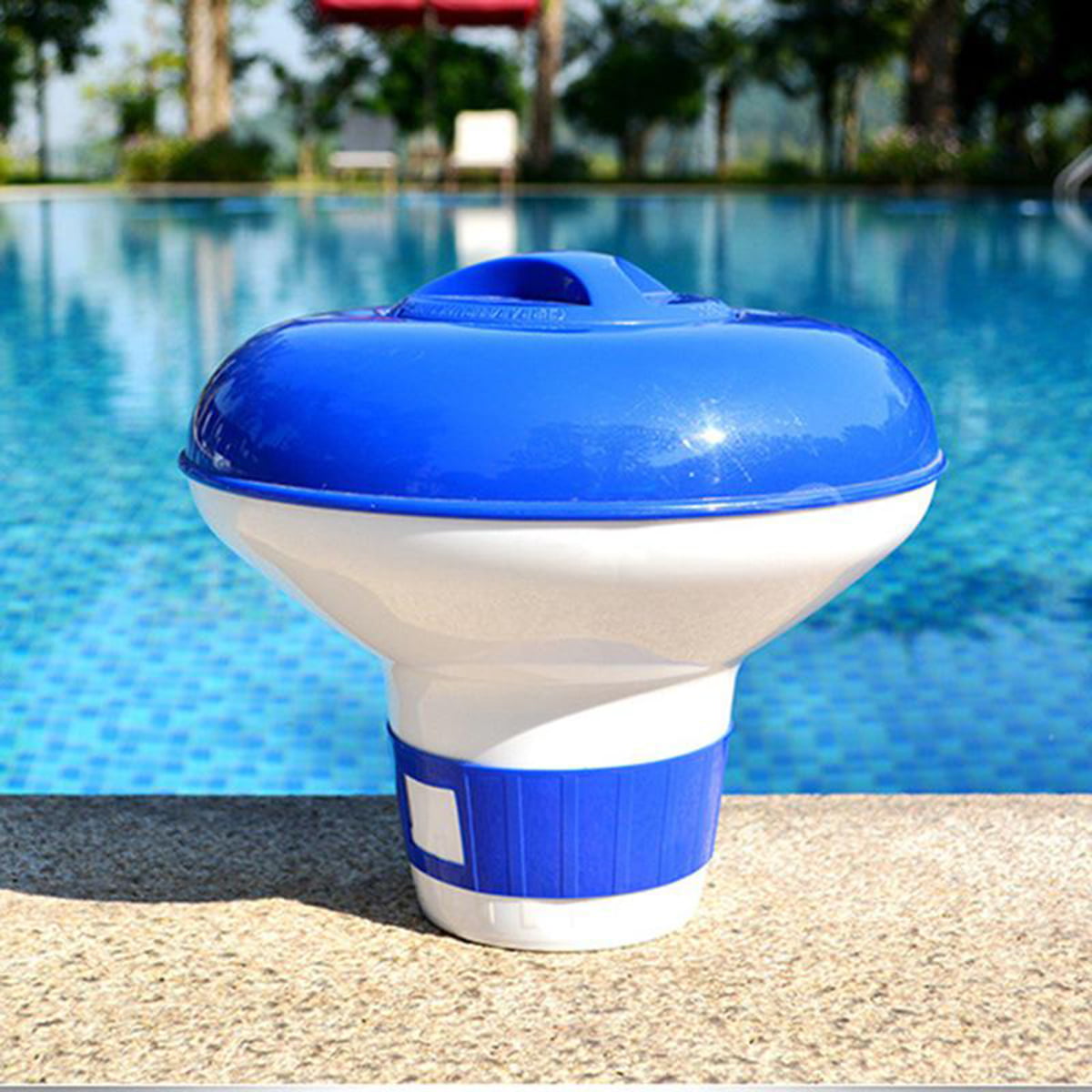 Fealay Chlorine Floater Floating Swimming Pool Chlorine Dispenser Mini Chlorine Tablet Dispenser for Pool Spa Jacuzzi Hot Tub and Fountain 
