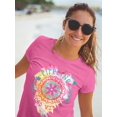 thumbnail image 3 of Pipeline Waveflower Good-Vibes Trend - T-shirt Women's, 3 of 4