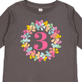 thumbnail image 4 of Inktastic 3rd Birthday Flower Wreath 3 Year Old Girl Girls Long Sleeve Toddler T-Shirt, 4 of 5