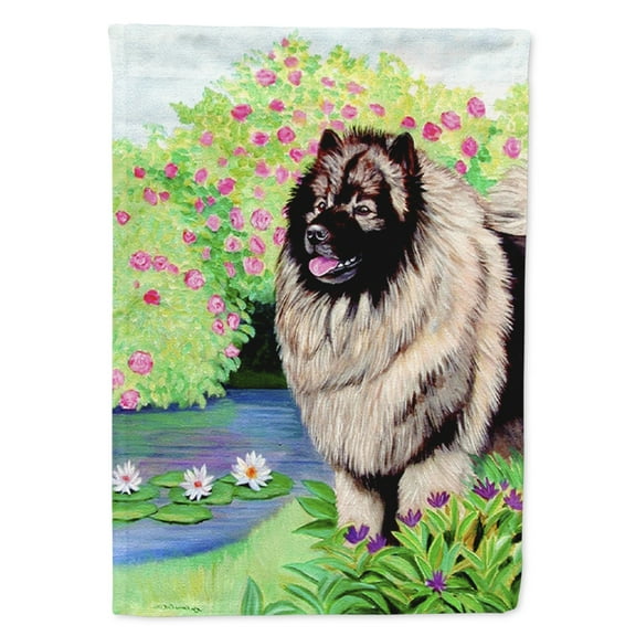 Keeshond Garden Flag