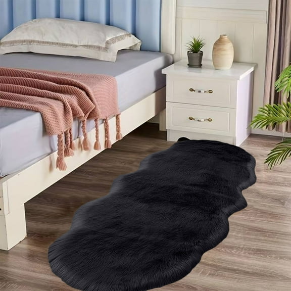 YIMWNYI Soft Plush Bedroom Rugs, Non Slip Water Absorbent, Machine Washable, Modern Long Velvet, Comfortable Thick Bath Carpet for Living Room, Bathroom