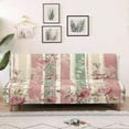 thumbnail image 3 of Yuyamidu Wood Grain Futon Cover Armless Sofa Covers Rose Futon Mattress Cover with Elastic Edge Breathable Rv Couch Covers Gift for Holiday, 3 of 8