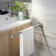 thumbnail image 4 of Barra para toallas de baño y cocina moderna, diseño de tornillos ocultos de acero inoxidable SUS304, fácil instalación, montaje en pared, diseño de poste único de 40 cm, 4 of 5