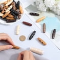 84Pcs 7 Colors Wood Toggle Buttons 1.77x0.5 Horn Shaped Wooden Button ...