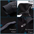 thumbnail image 4 of Sudaderas con capucha para hombre Sudadera de lana Chaqueta de invierno con cremallera Forro de Sherpa grueso negro gris xxl oso de fresa Electrónica, 4 of 5