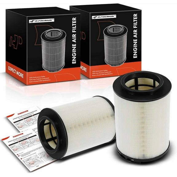 A-Premium 2-PC Engine Air Filter Compatible with Chevrolet Colorado 2004-2007 & GMC Canyon 2004-2007 & Hummer H3 2007-2007 & Isuzu i-280, i-290, i-350, i-370