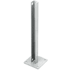 CRL PSB5BS Metallic Silver AWS Steel Stanchion for 135 Degree Rectangular Center Posts