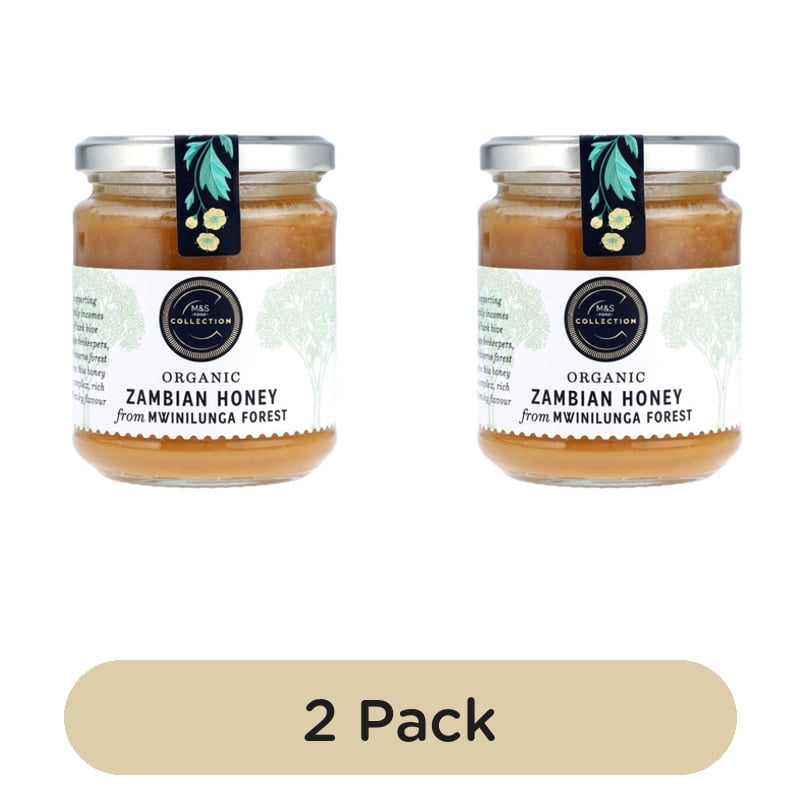 M&S Organic Zambian Set Honey 340g, British Import (Pack of 2)
