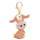 thumbnail image 1 of Encantador accesorio de moda para mujer: llavero con pareja de animales en tono champán, 1 of 6