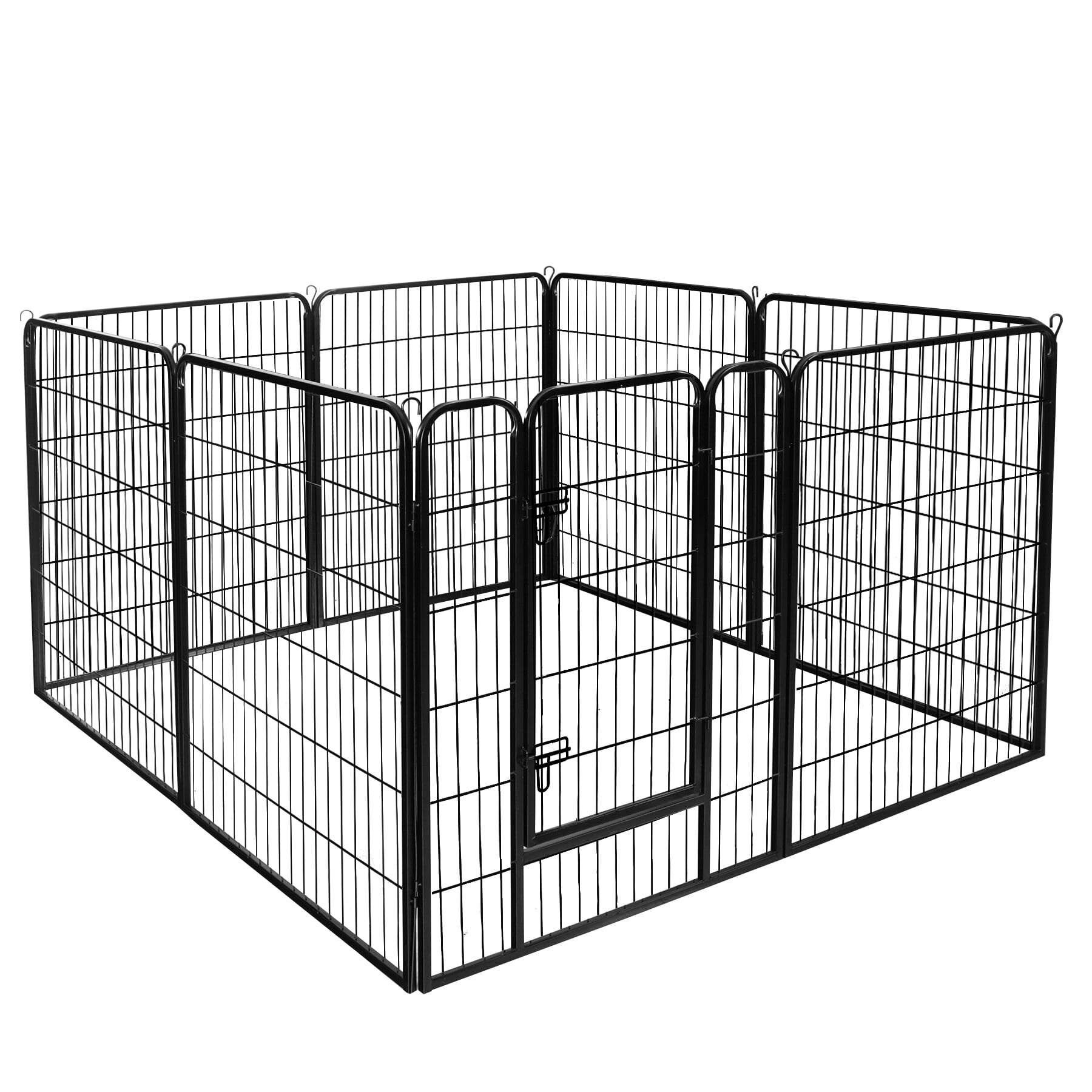 SuperDeal 8 Panels 39" Pet Playpen Dog Kennel Foldable Metal Exercise Fence