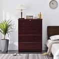 thumbnail image 2 of Better Home Products Isabela Commode à 4 Tiroirs en Bois de Pin Massif, Couleur Acajou, 2 of 8