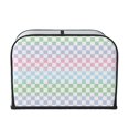 thumbnail image 2 of Pofeuu Colorful Checkerboard Print Toaster Cover 4 Slice, Bread Dust Cover & Fingerprint Protection, Kitchen Small Appliance Covers(Toaster Cover), 2 of 7