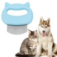 thumbnail image 2 of Peigne anti-poux pour animaux, peigne d'épilation pour chiens, peigne pour chats, peigne pour animaux, accessoires 9 x 10 cm (bleu), 2 of 2