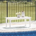 thumbnail image 2 of Signature Design by Ashley Hyland wave Outdoor Coffee Table, White, 2 of 7