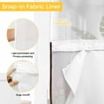 thumbnail image 3 of No Hook Shower Curtains with Snap-in Liner Set, Spring Floral Waterproof Hotel Style Bathroom Shower Curtain, Wooden Flowers Elegant Pastoral Botanical Breathable Mesh Top Bath Curtains 48''x72'', 3 of 9