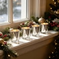 thumbnail image 4 of Hosley Set of 8 Metallic Mercury Glass Votive Tealight Candle Holders – Choice of Colors, Perfect for Parties, Weddings, Events, Aromatherapy, and Daily Use (Silver), 4 of 8