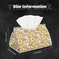 thumbnail image 6 of Goofa Groovy Floral Pattern Triangle Square Tissue Box Cover, Modern PVC Leathe Facial Paper Holder,Decorative Holder/Organizer for Bathroom Vanity Countertop, 6 of 9