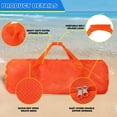 thumbnail image 4 of GSE Games & Sports Expert 6 Pack Large Mesh Duffel Bag with Zipper. Sport Equipment Scuba Bag for Sport Balls, Team Practice, Swimming Gear, Diving, Rafting, Water Sports - Orange, 4 of 7
