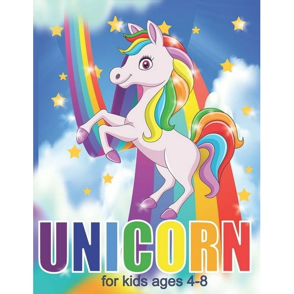 Unicorn Coloring Book For Kids Ages 4-8: Unicorn Coloring Pages For Girls, (Paperback)