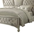 thumbnail image 5 of Acme Furniture Queen Button Tufted Traditional Velvet Sleigh Beds, Bone White, 5 of 7
