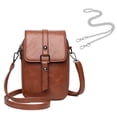 thumbnail image 1 of Laklulu - Bolso bandolera pequeño de piel para teléfono móvil para mujer, bolso de hombro para teléfono móvil, tarjetero, teléfono móvil de hasta 6,5 pulgadas, tamaño del bolso 20 x 13 x 6 cm, 1 of 5