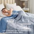 thumbnail image 5 of VK·LIVING Cooling Comforter King Size, Reversible All Season Cooling Comforter, Breathable Soft Lightweight Comforter for Hot Sleepers, Blue, 5 of 8